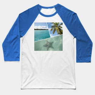 Caribbean Photo Collage - Isla Saona Baseball T-Shirt